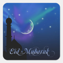 Magic Eid Night - Islamic Hälsning Sticker Fyrkantigt Klistermärke