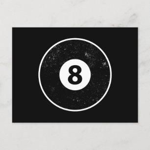 Magic Eight Boll Billiard Bassäng Inbjudan Vykort