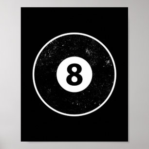 Magic Eight Boll Billiard Bassäng Poster