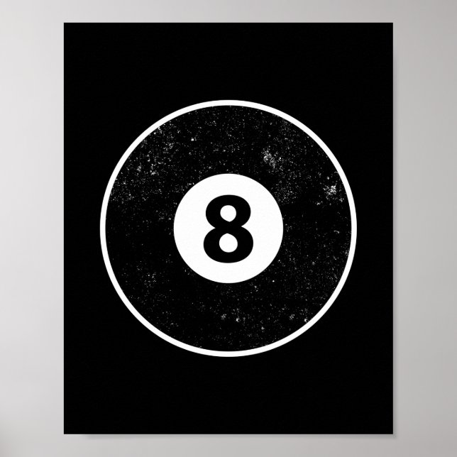 Magic Eight Boll Billiard Bassäng Poster (Framsidan)