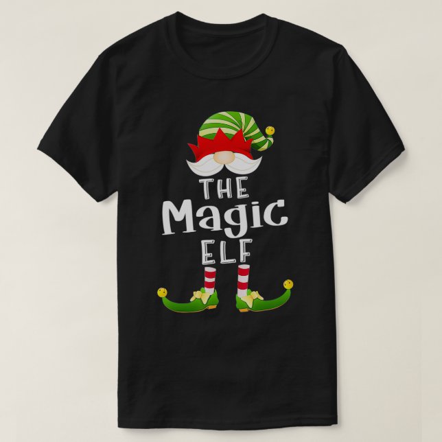 Magic Elf Group jul Funny Pajama Party T Shirt (Design framsida)