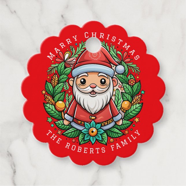 Magic Elf jul Party Gåvor Etiketter (Framsida)