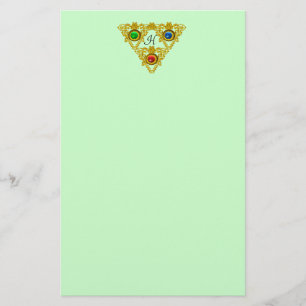 MAGIC ELFIC TALISMAN /GULD TRIANGLE Grönt Brevpapper