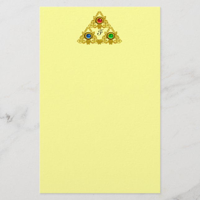 MAGIC ELFIC TALISMAN /GULD TRIANGLE Gult Brevpapper (Framsida)