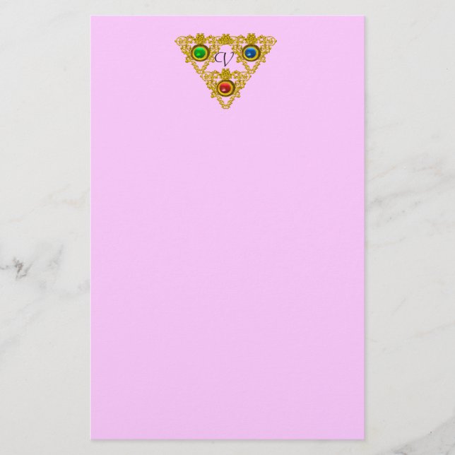 MAGIC ELFIC TALISMAN /GULD TRIANGLE Rosa Brevpapper (Framsida)