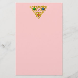 MAGIC ELFIC TALISMAN /GULD TRIANGLE Rosa Brevpapper