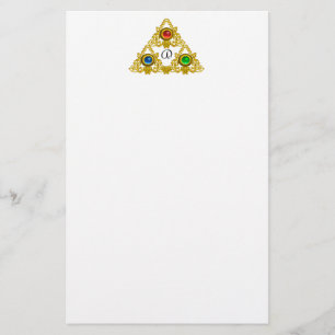 MAGIC ELFIC TALISMAN /GULD TRIANGLE White Brevpapper