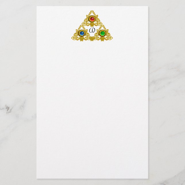 MAGIC ELFIC TALISMAN /GULD TRIANGLE White Brevpapper (Framsida)