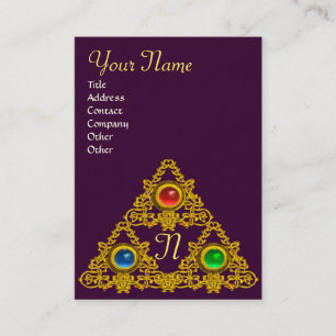 MAGIC ELFIC TALISMAN MONOGRAM,lila Visitkort