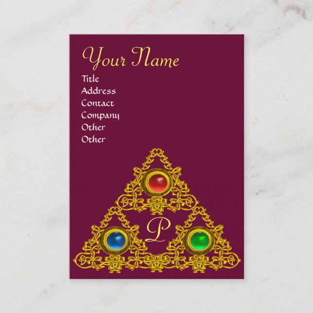 MAGIC ELFIC TALISMAN MONOGRAM VISITKORT (Framsida)