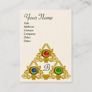 MAGIC ELFIC TALISMAN MONOGRAM,vit Visitkort