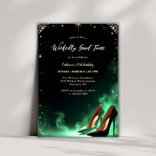 Magic Emerald Grönt Elegant Wicked Birthday Inbjudningar