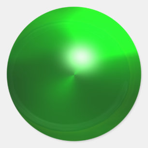 MAGIC EMERALD , skarp, pulserande grönt Runt Klistermärke
