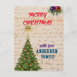 MAGIC ENCHANANCE ELEGANCE CHRISMAS POST Card Helg Vykort