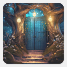 Magic Enchanasy Forest Old Blue Door