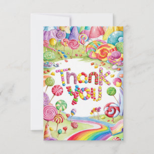 Magic Enchanted Candyland-tackkort Tack Kort