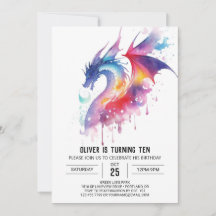 Magic Enchanted Dragon Birthday