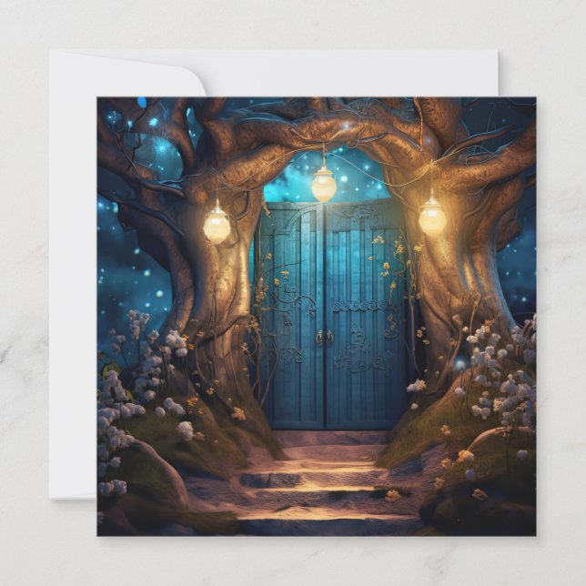 Magic Enchanted Forest Fantasy Antique Door (Framsida)