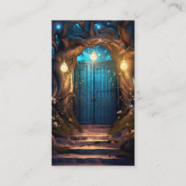 Magic Enchanted Forest Fantasy Antique Door Visitkort