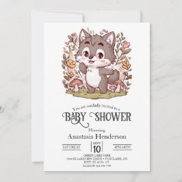 Magic Enchanted Varg Baby Shower Digital Inbjudningar