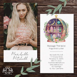 Magic Essential Oils Apothecary Boho Yoga Photo Visitkort