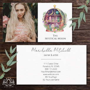 Magic Essential Oils Apothecary Yoga Boho Photo Visitkort