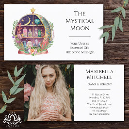 Magic Essential Oils Apothecary Yoga Boho Photo Visitkort