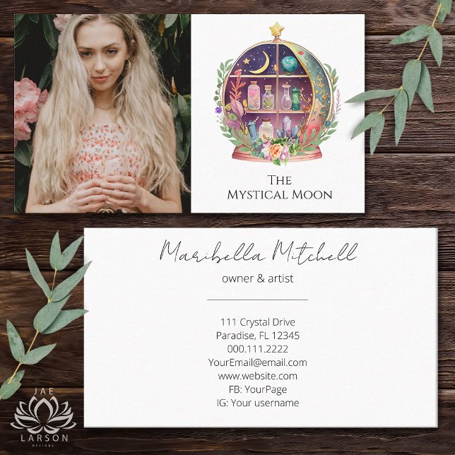 Magic Essential Oils Apothecary Yoga Boho Photo Visitkort (Skapare uppladdad)