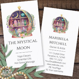 Magic Essential Oils Apothecary Yoga Crystals Visitkort