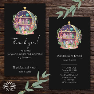 Magic Essential Oils Apothecary Yoga Tack Visitkort