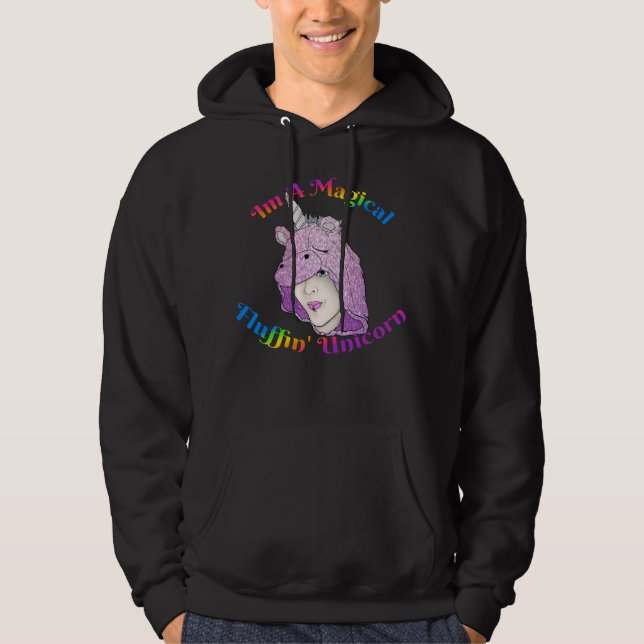 Magic F Unicorn Manar Basic Hooded Sweatshirt (Framsida)