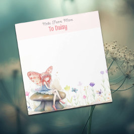 Magic Fairy and Wildblommor, Pastel Rosa Anteckningsblock