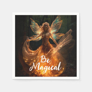 Magic Fairy Angel med Vingar i Forest Pixie Pappersservett