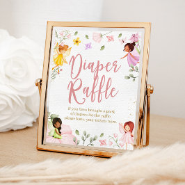 Magic Fairy Baby Shower Diaper Raffle-spelskylt Poster