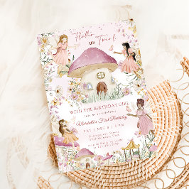 Magic Fairy Blommigt Garden Pixie Girls Birthday I Inbjudningar