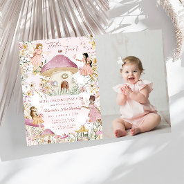 Magic Fairy Blommigt Garden Pixie Girls Birthday Inbjudningar