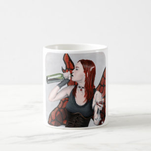 Magic Fairy Drinking Vin Fantasy Art Coffee Mugg