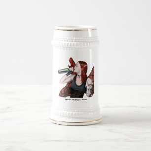 Magic Fairy Drinking Vin Fantasy Art Stein Sejdel