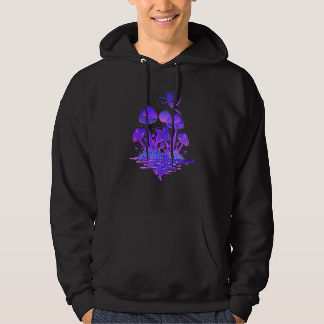 Magic Fairy Dust Mushrooms Fairycore Goblincore Fa Hoodie (Framsida)