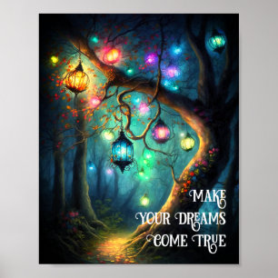 Magic Fairy Enchanted Forest Dreams Kom True Poster