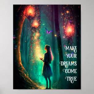 Magic Fairy Enchanted Forest Dreams Kom True Poster