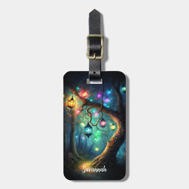 Magic Fairy Enchanted Forest Fantasy Pixie Dust Bagagebricka (Vertikal Framsida)