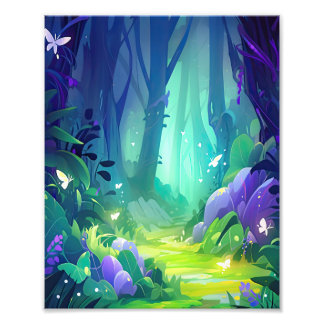 Magic Fairy Enchanted Forest Fototryck