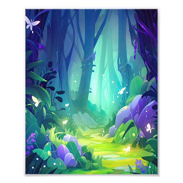 Magic Fairy Enchanted Forest Fototryck (Framsidan)