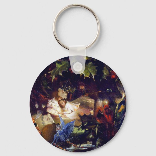 Magic Fairy Fantasy Painting: Fairy Bower Nyckelring (Framsida)