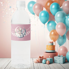 Magic Fairy First Girl Birthday Vattenflaskor Etikett