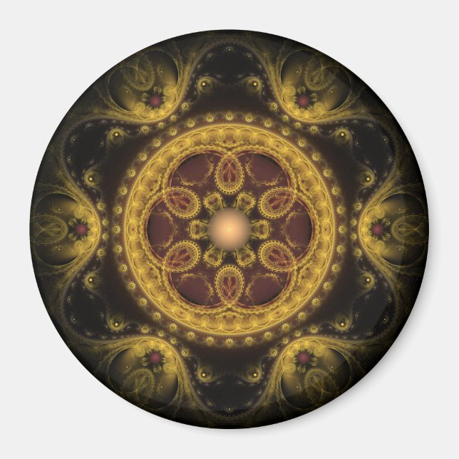 Magic Fairy fractal mönster mandala Magnet (Framsidan)