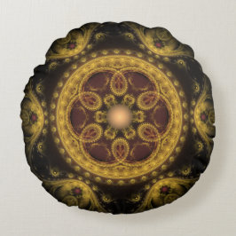 Magic Fairy fractal ornament mandala Rund Kudde