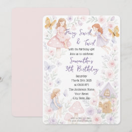 Magic Fairy Garden Birthday-inbjudan Inbjudningar
