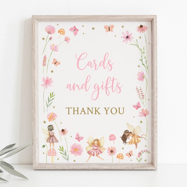 Magic Fairy Garden Blommigt Birthday Gifts Sign Poster (Skapare uppladdad)